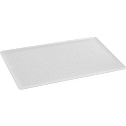 Wavy Matte White δίσκος σερβιρίσματος σετ των δεκαοχτώ τεμαχίων 53x33x2 εκ
