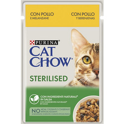 Purina Cat Chow Sterilised with Chicken & Eggplant in Gravy 85gr