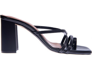 INFINITY ΔΕΡΜΑΤΙΝΑ MULES 702/K Μαύρο