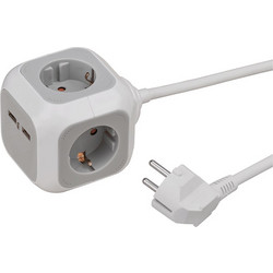 Brennenstuhl Πολύπριζο 4 Θέσεων και 2 Θύρες USB BCR1025