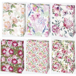 Χάρτινη τσάντα Floral mix (T5_OG_147 ) Υ32x23x11 εκ