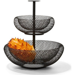 Ορντεβιέρα Διώροφη Mesh 153014 Φ29cm Black Philippi Μέταλλο