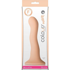 NS Novelties Colours Wave Dildo με Βεντούζα 19cm Μπεζ
