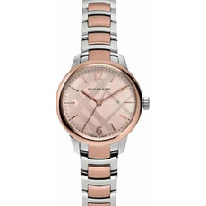 Burberry Classic Round Γυναικείο Ρολόι με Ροζ Χρυσό Μεταλλικό Μπρασελέ BU10117