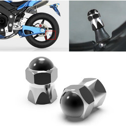 2 PCS Motorcycles Gas Cap Mouthpiece Cover Tire Cap Tire Valve Caps (Black) (OEM)