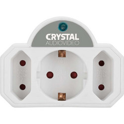 Πολύπριζο Ασφαλείας 3 Θέσεων Crystal Audio SPW21-1300-70 1300J White