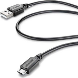 Καλώδιο Cellular Line microUSB 1m Black USBDATACABMICROUSB