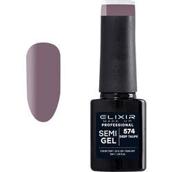 Elixir Semigel 574 Deep Taupe Ημιμόνιμο Βερνίκι Νυχιών 5ml