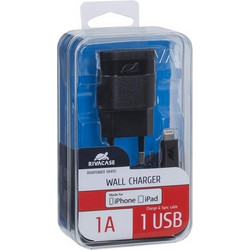 Rivacase Φορτιστής με Καλώδιο Lightning με Θύρα USB-A Black VA4115