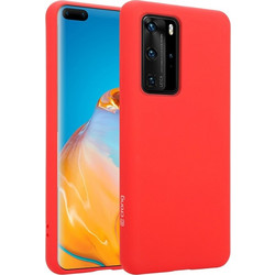 Crong Color Θήκη Premium Σιλικόνης Huawei P40 Pro - Red (CRG-COLR-HP40P-RED)