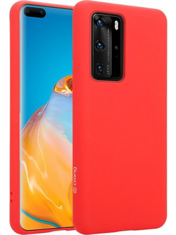 Crong Color Θήκη Premium Σιλικόνης Huawei P40 Pro - Red (CRG-COLR-HP40P-RED)