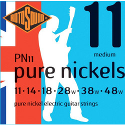 Rotosound PN11 Σετ 6 Χορδές Ηλεκτρικής Κιθάρας Pure Nickel 11-48" Medium Tension