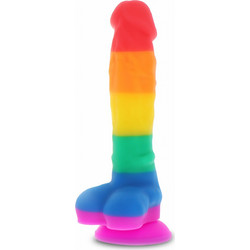 ToyJoy Lover Ρεαλιστικό Dildo με Βεντούζα & Όρχεις 15cm Πολύχρωμο