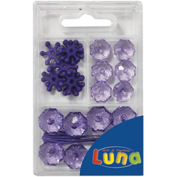 Luna Πλαστικές Χάντρες Μωβ 45gr (0620230)