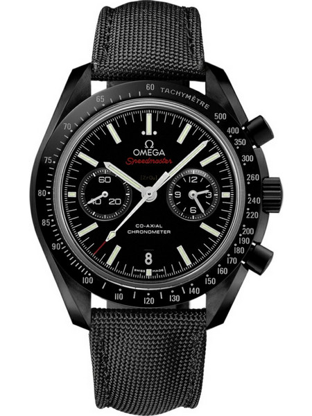 Omega Speedmaster Ανδρικό Ρολόι Χρονογράφος Αυτόματο με Μαύρο Δερμάτινο Λουράκι 311.92.44.51.01.003
