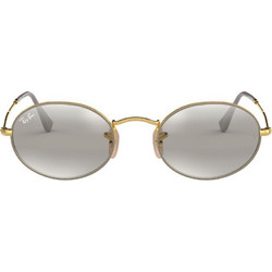 Ray-Ban RB3547 9154/AH Ανδρικά Γυαλιά Ηλίου Οβάλ Μεταλλικά Χρυσά με Aσημί Καθρέπτη Φακό