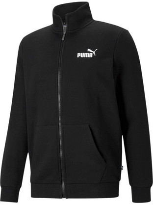 Puma Essentials Ανδρική Ζακέτα Fleece με Φερμουάρ Μαύρη 586694-01