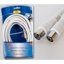 Καλώδιο Κεραίας Coax Male to Coax Female 10m White FTT1-047