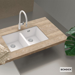Schock Cristalite Manhattan 30290U-1301 Υποκαθήμενος Νεροχύτης Γρανίτη Ματ Superwhite 75X45.6cm