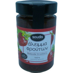 Άλειμμα φρούτων Soudis φράουλα χωρίς ζάχαρη 230 γρ