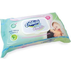 Endless Soft Touch Μωρομάντηλα Χωρίς Οινόπνευμα & Parabens με Aloe Vera 72τμχ