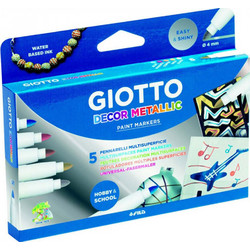 Μαρκαδόροι Μεταλλικοί Decor Giotto 5τεμ