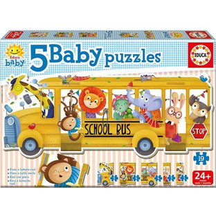 Παιδικό Puzzle Educa Animals School Bus 19 Κομμάτια