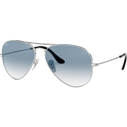Ray-Ban RB3025 003/3F Γυαλιά Ηλίου Aviator Μεταλλικά Ασημί με Μπλε Degradee Φακό