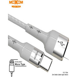 ΚΑΛΩΔΙΟ MOXOM CC-73 MICRO 2.4A (2m) - ΓΚΡΙ