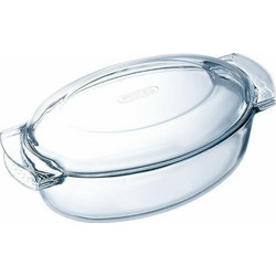 Pyrex Classic Πυρίμαχο Γυάλινο Σκεύος Οβάλ με Καπάκι 4.5lt