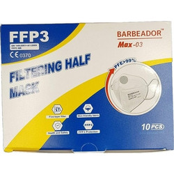 Barbeador MAX-03 FFP3 Filtering Half Mask Γκρι 10τμχ