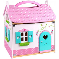 Tooky Toy Ξύλινο Κουκλόσπιτο με Αξεσουάρ TKI050