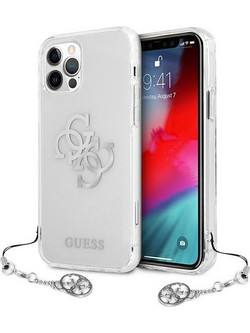 Θήκη Guess for Apple iPhone 12 Pro Max 4G Logo Charms - Silver
