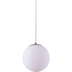 Home Lighting Alessia Κρεμαστό Φωτιστικό Οροφής Μπάλα Μονόφωτο E27 Λευκό Φ30cm 77-3711