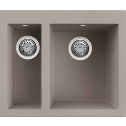 Elleci Quadra 150 Ένθετος Νεροχύτης Γρανίτη Tortora 59x50cm