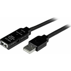 StarTech USB 2.0 Cable USB-A male - USB-A female Μαύρο 15m (USB2AAEXT15M)