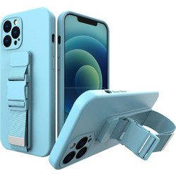 Rope case gel case with a chain lanyard bag lanyard iPhone 13 mini blue