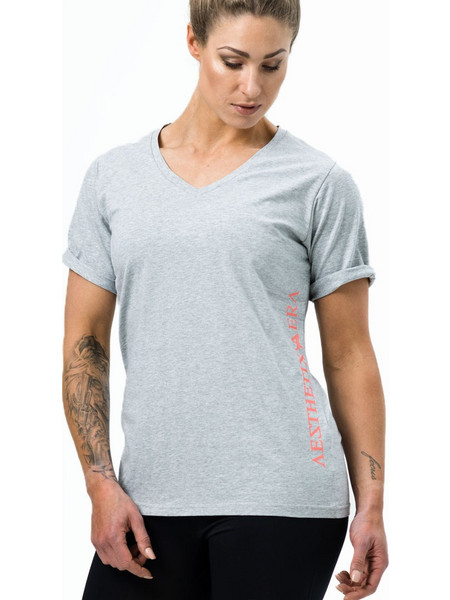 ΜΠΛΟΥΖΑΚΙ ΓΥΝΑΙΚΕΙΟ V ΛΑΙΜΟΚΟΨΗ ΓΚΡΙΖΟ TEE V-NECK GREY