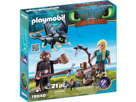 Playmobil Dragons Ο Ψάρης & η Άστριντ με Ένα Δρακούλη για 4+ Ετών 70040