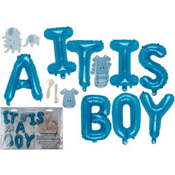 Διακοσμητικό σετ γέννησης μπλε It' s a boy