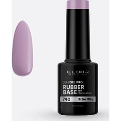 Elixir Semigel 740 Rubber Base Ημιμόνιμο Βερνίκι Νυχιών 5ml
