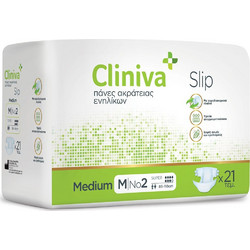 Cliniva Slip Medium Πάνες Ακράτειας 7 Σταγόνες 21τμχ