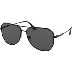 Prada 63XS 1AB0/8G Ανδρικά Γυαλιά Ηλίου Aviator Μεταλλικά Μαύρα με Γκρι Polarized Φακό