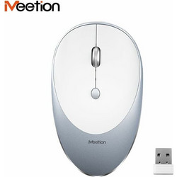 Meetion MT-R600 Ασύρματο Ποντίκι White Silver