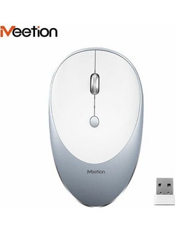 Meetion MT-R600 Ασύρματο Ποντίκι White Silver