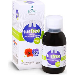 Bionat Tusfree Φυτικό Σιρόπι για Ξηρό & Παραγωγικό Βήχα και Ερεθισμένο Λαιμό 150ml