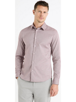 Celio Ανδρικό Πουκάμισο Μακρυμάνικο Narox Pink