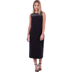 DKNY Midi Καθημερινό Φόρεμα Μαύρο DD2ADI15-BLI