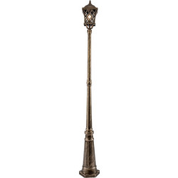 JOSH 405 LANTERN STAND 1XE27 H2000mm IP44 ANTIQUES BRASS - 96405MF/AB