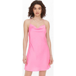 Only Primrose Mini Καλοκαιρινό Φόρεμα Σατέν Ροζ 15260129